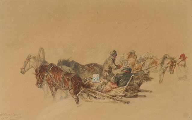 Сверчков Николай Егорович. Парень у саней